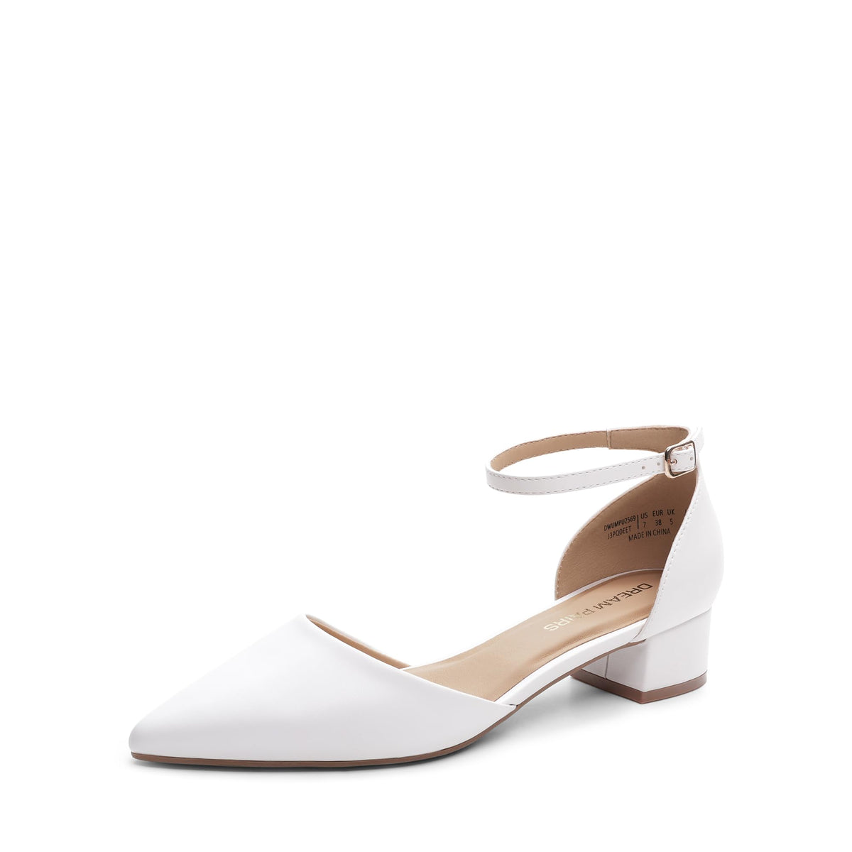 DREAM PAIRS Women's Low Heel Pointed Toe Dress Pumps