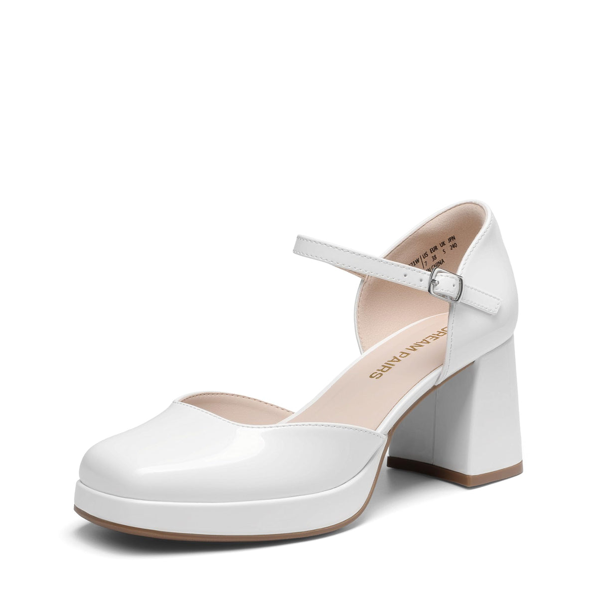 DREAM PAIRS Women's Chunky Platform Closed Toe Heels