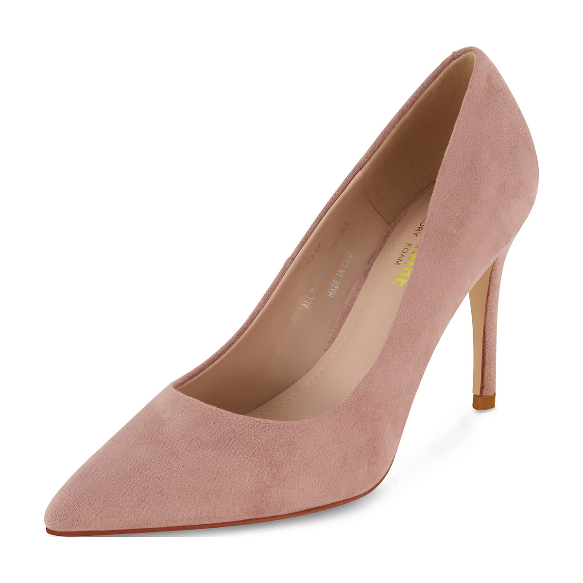 CUSHIONAIRE Lola Dress Pump Heels for Women, Classic Pointed Toe High Heels with Soft Memory Foam and Durable Outsole