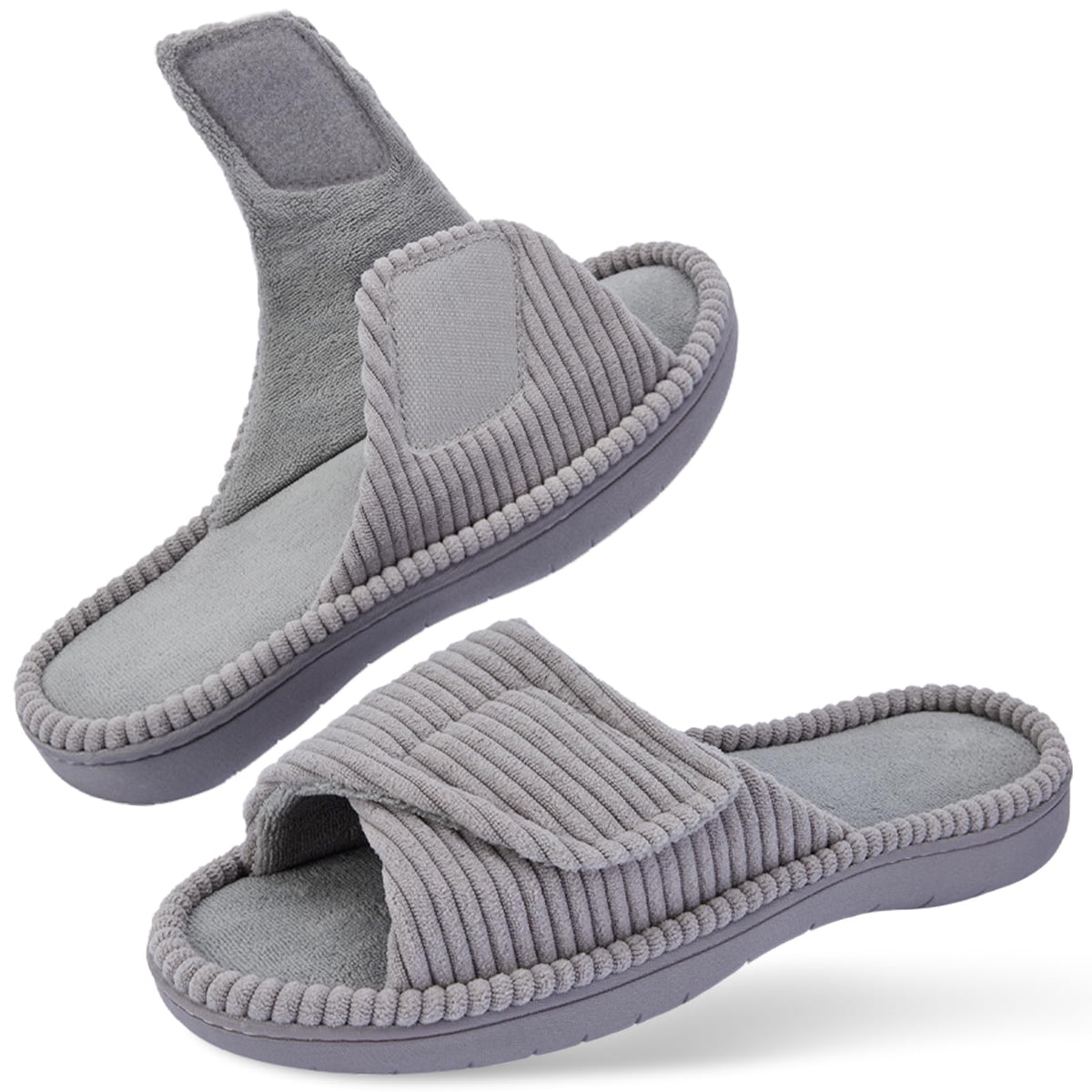 Women's Slippers with Arch Support, Memory Foam Shoes for Plantar Fasciitis