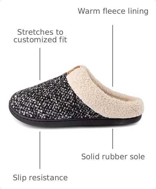 ULTRAIDEAS Women's Indoor Outdoor Slipper Memory Foam