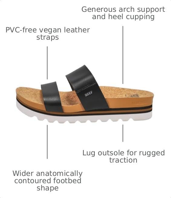 Reef Cushion Vista Hi Womens Platform Fashion Sandal, Arch Support, Ultra Soft Cushion Footbed