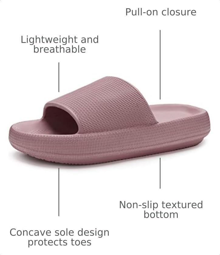 WHITIN Women's Slides with Cushioned Thick Sole Slippers for Home Wear Y13