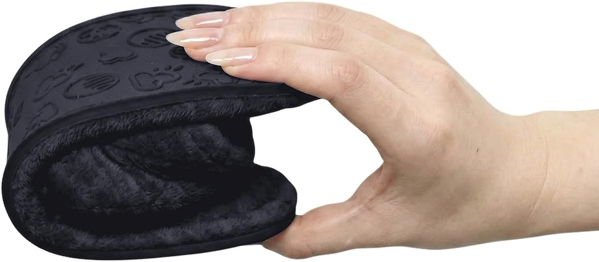 Women's Open Toe House Slippers Soft Velvet Portable Memory Foam GRS