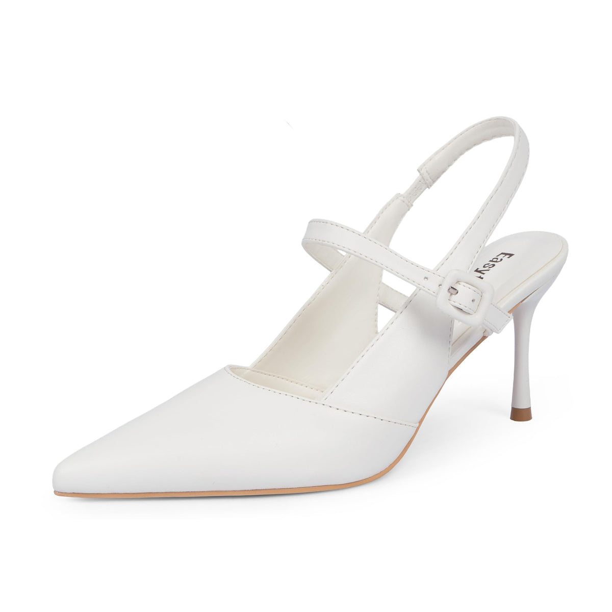 Easyfox Closed Toe Heels for Women Slingback Stiletto Dress Wedding Pumps