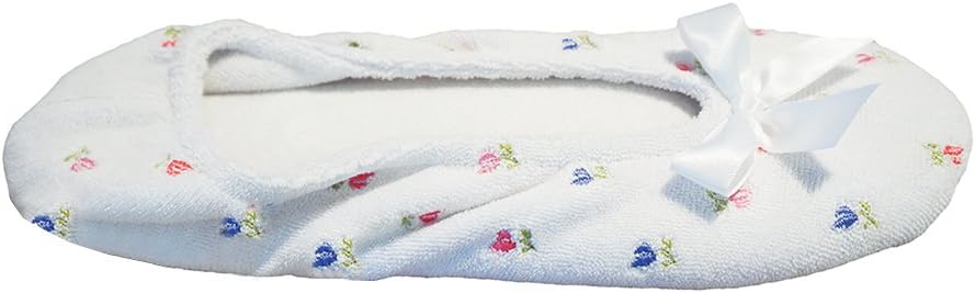 isotoner Women's Embroidered Terry Ballerina Slippers