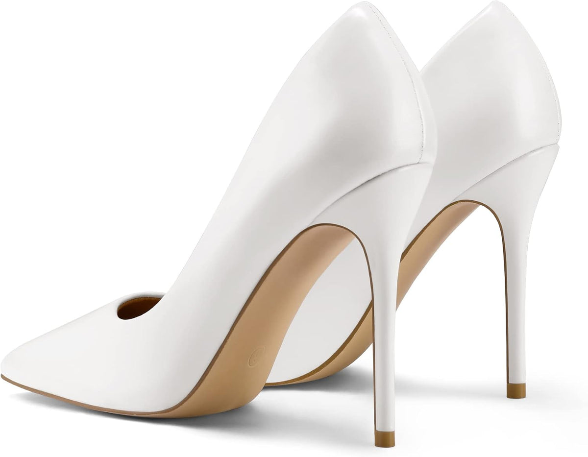 mysoft Women's High Heels Pumps Closed Pointed Toe Stiletto 4IN Dress Shoes