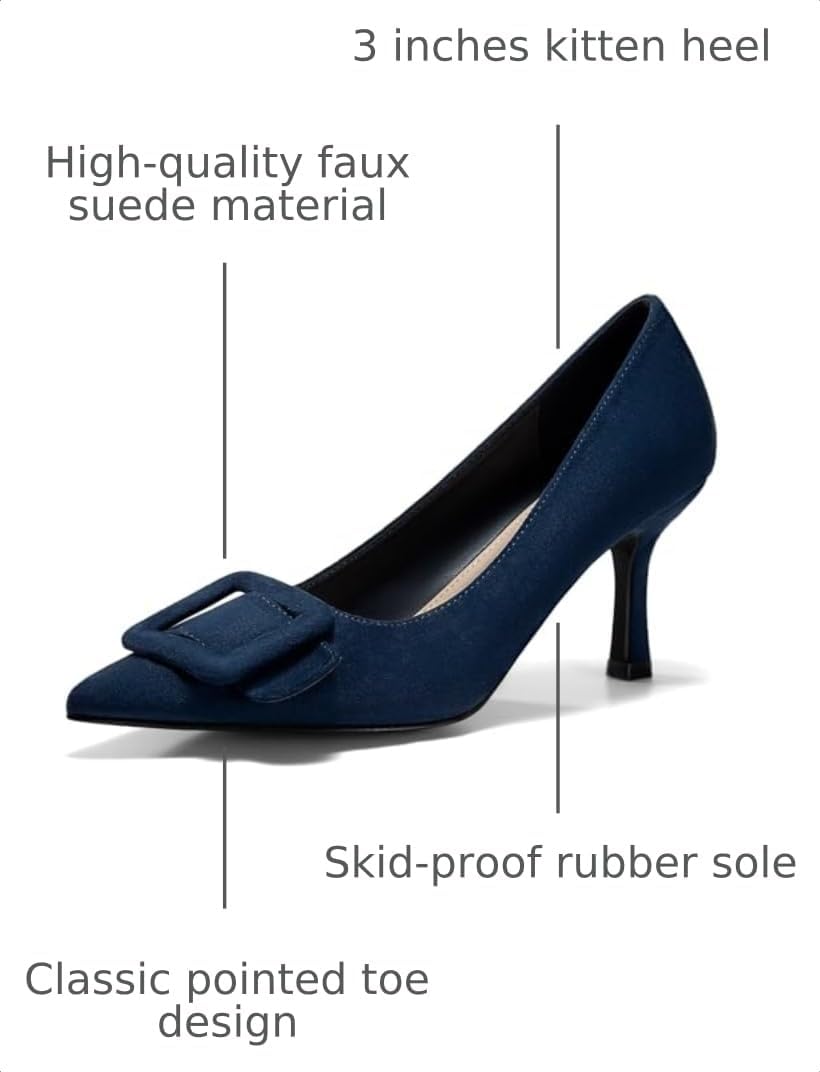 Coutgo Women's Closed Pointed Toe Pumps Stiletto High Heels Wedding Party Dress Shoes