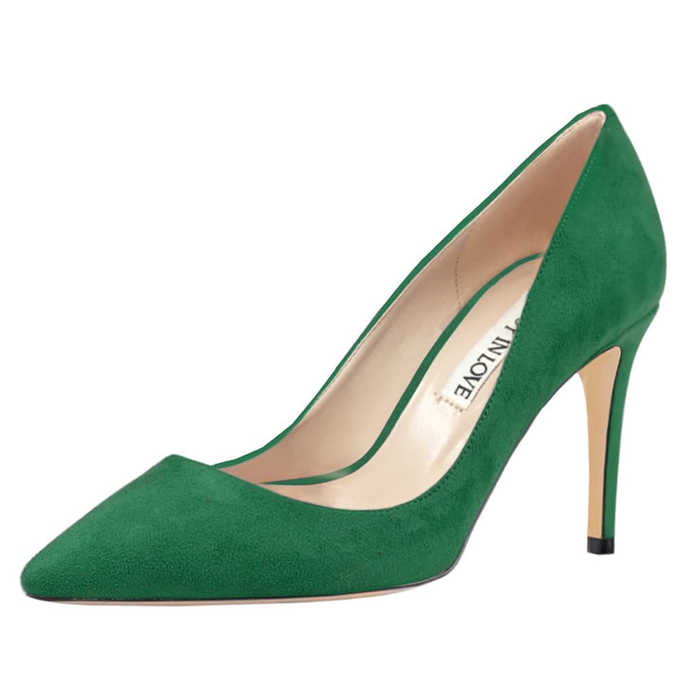 JOY IN LOVE Women's Pumps 3.5" Pointed Toe High Heels
