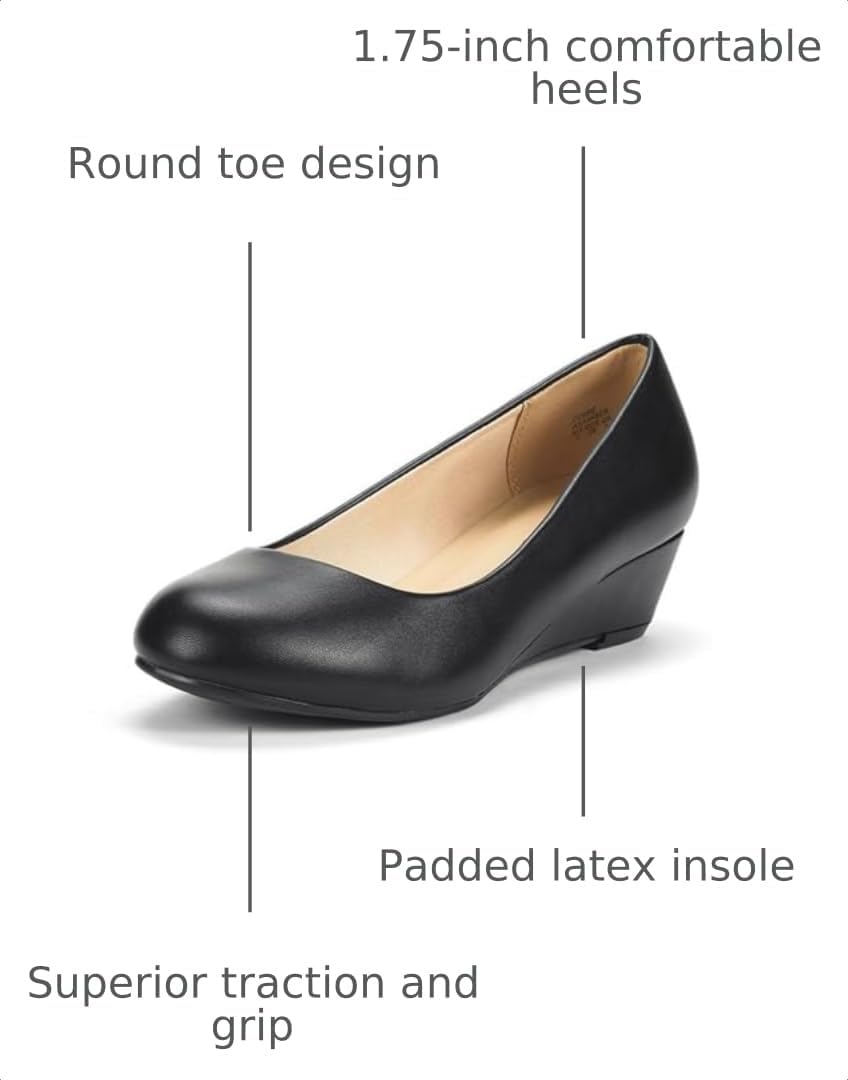 DREAM PAIRS Women's Wedge Heel Dress Pumps