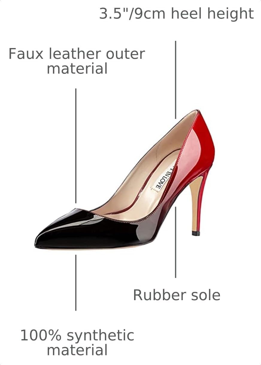 JOY IN LOVE Women's Pumps 3.5" Pointed Toe High Heels