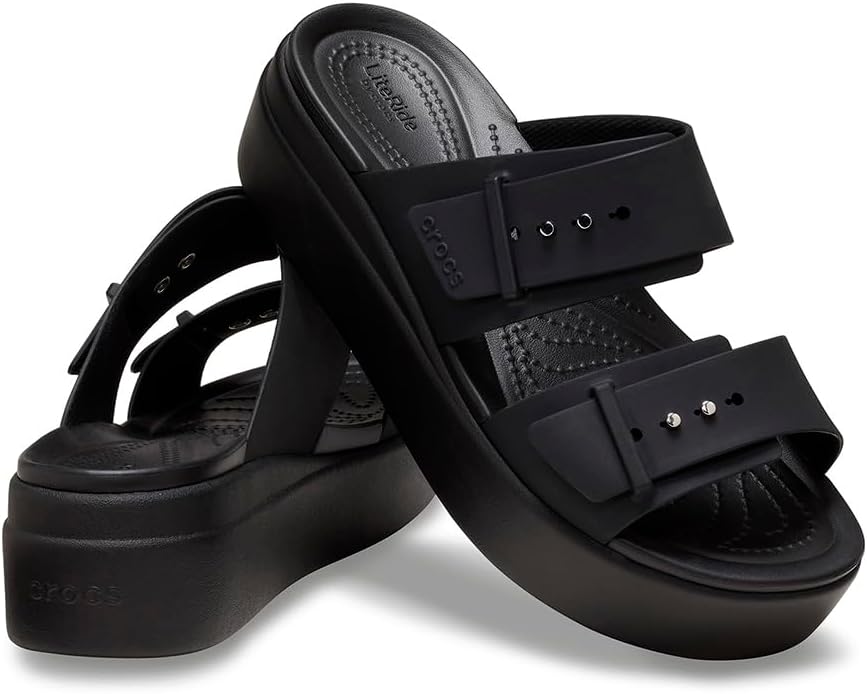Crocs Women's Brooklyn Buckle Low Wedges