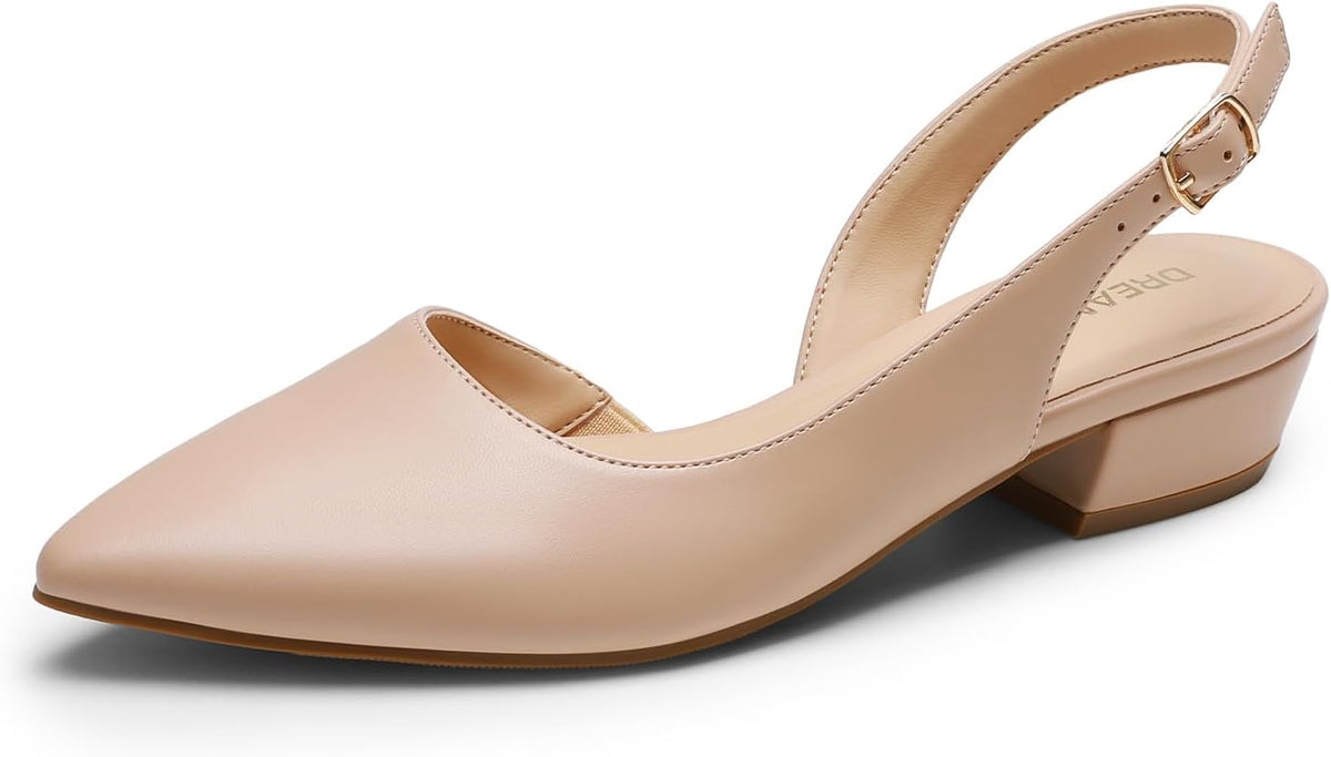DREAM PAIRS Women's Slingback Flats Dress Shoes Pumps