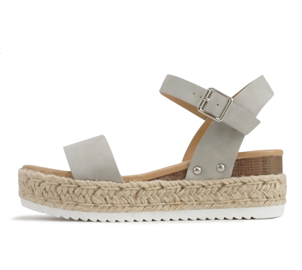 Soda CLIP ~ Women Open Toe Ankle Strap Platform Espadrille Sandal