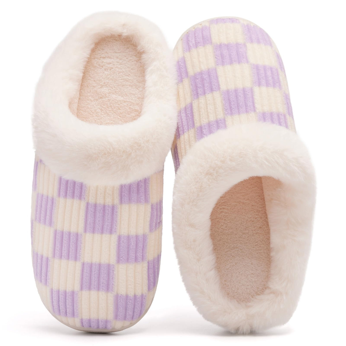 Guyarns House Slippers for Women & Men - Fuzzy, Casual Indoor/Outdoor Shoes with Memory Foam & Faux Fur Lining