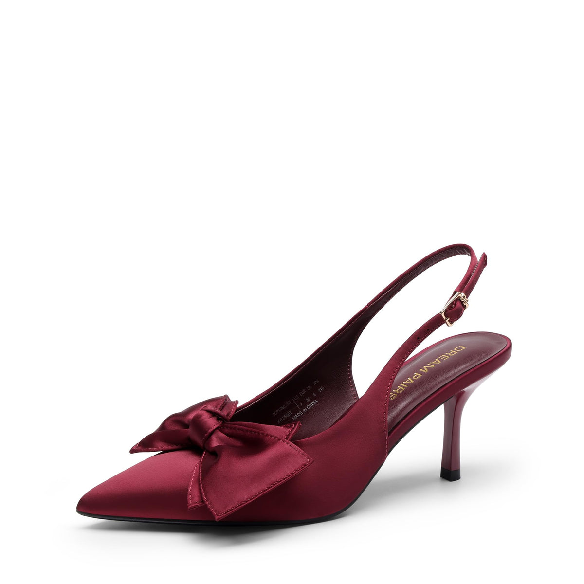 DREAM PAIRS Women's Slingback Pump Heel Shoes with Bow