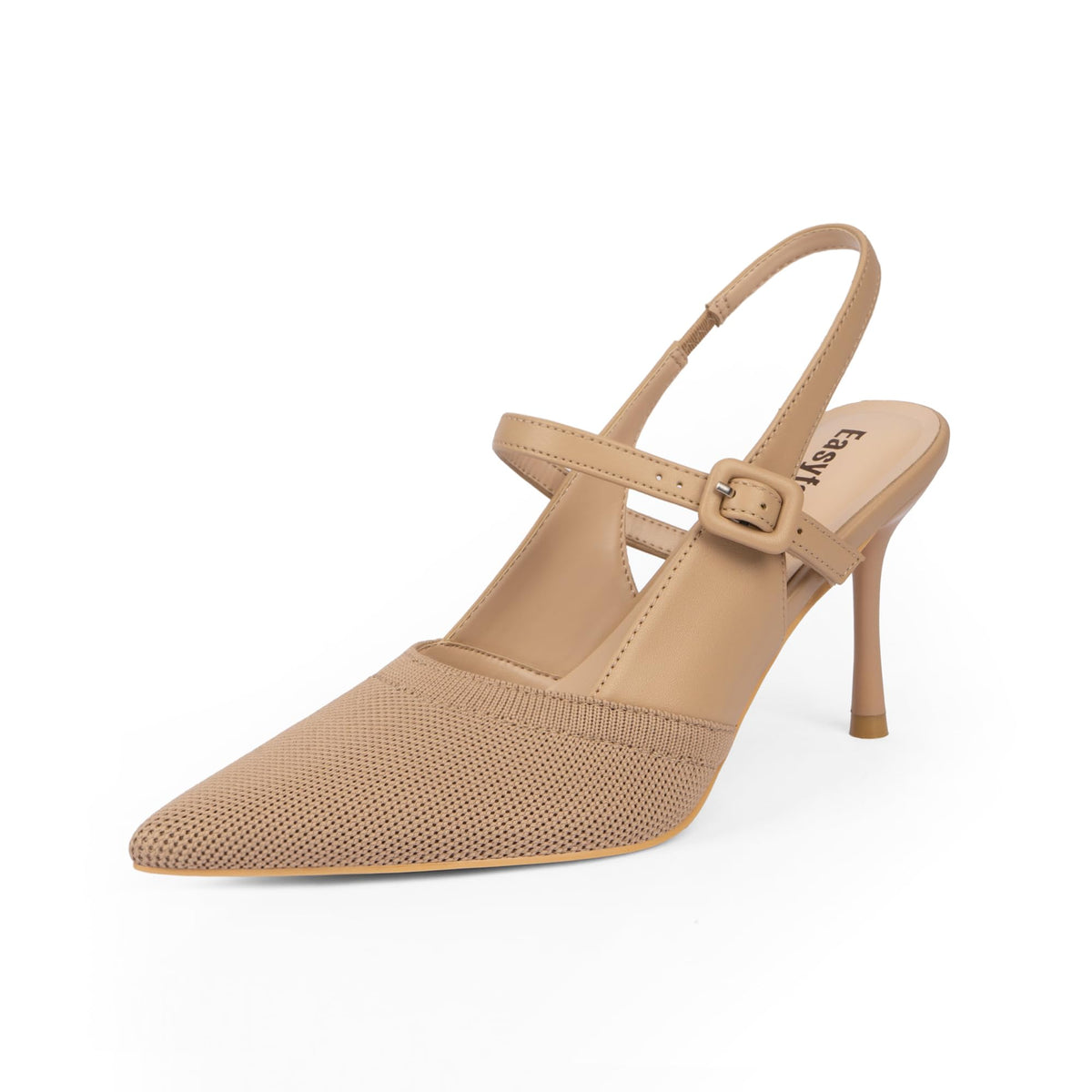 Easyfox Closed Toe Heels for Women Slingback Stiletto Dress Wedding Pumps
