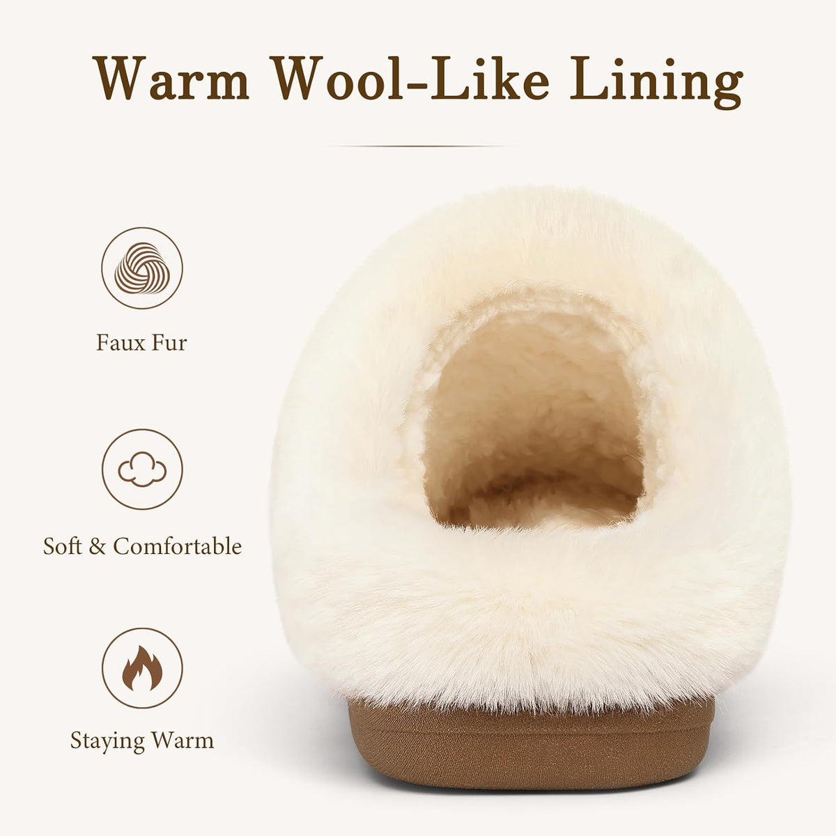 Evshine Women's Memory Foam Fuzzy Slippers Cozy House Shoes