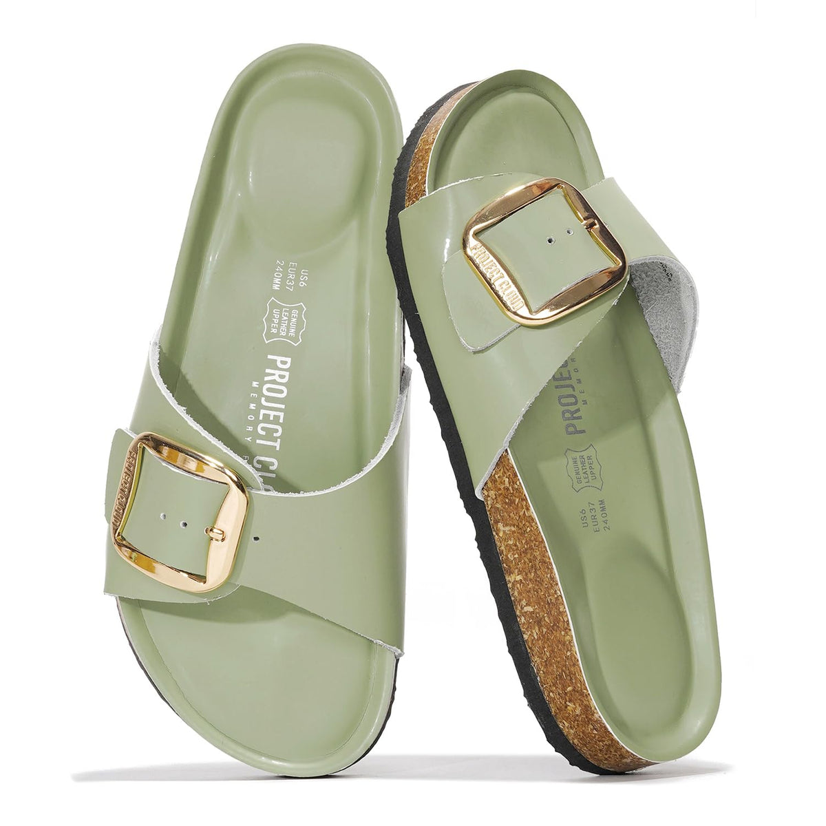 Project Cloud 100% Genuine Leather Sandals Women Comfortable Womens Slides