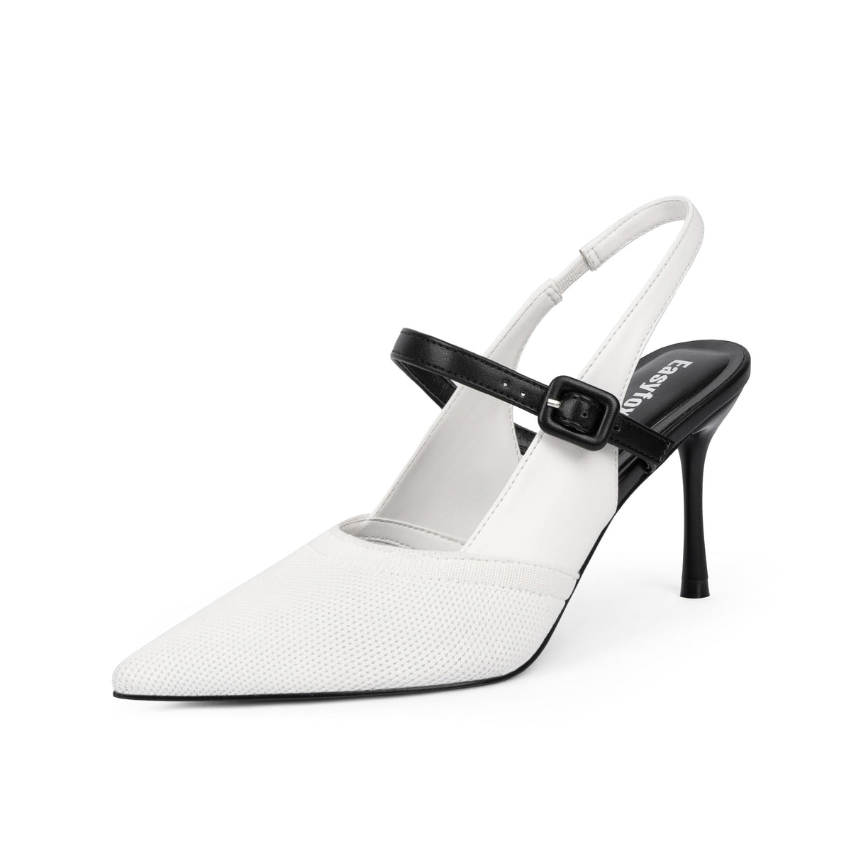 Easyfox Closed Toe Heels for Women Slingback Stiletto Dress Wedding Pumps