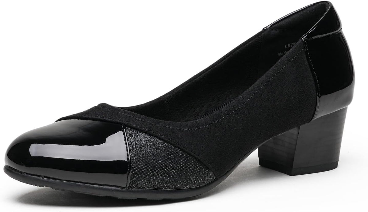 Orthopedic Dress Shoes for Women Low Heel Slip On Women's Pumps Comfortable Office Work Shoes