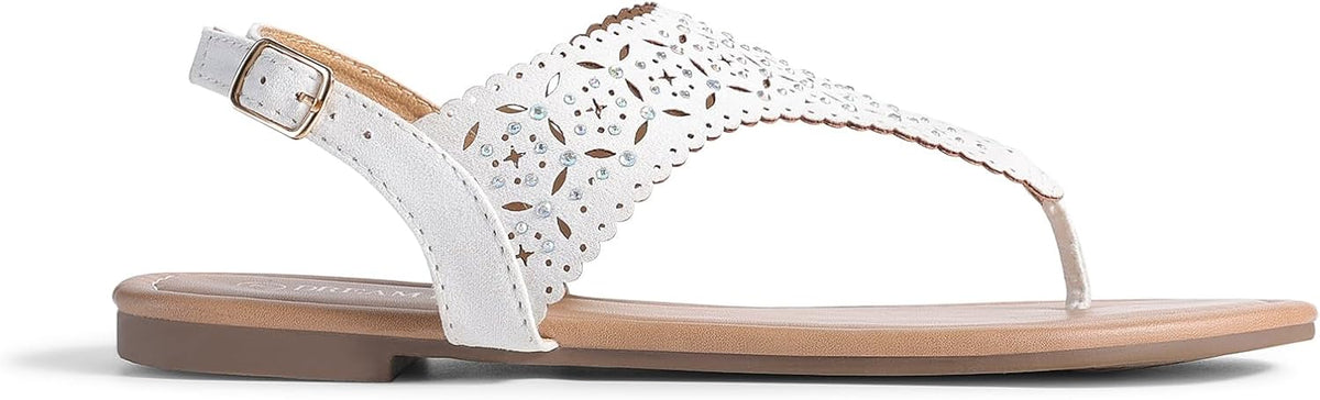DREAM PAIRS Women's T-Strap Gladiator Flat Sandals