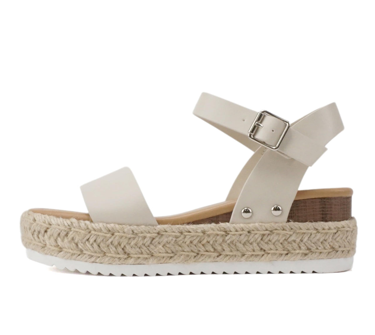 Soda CLIP ~ Women Open Toe Ankle Strap Platform Espadrille Sandal