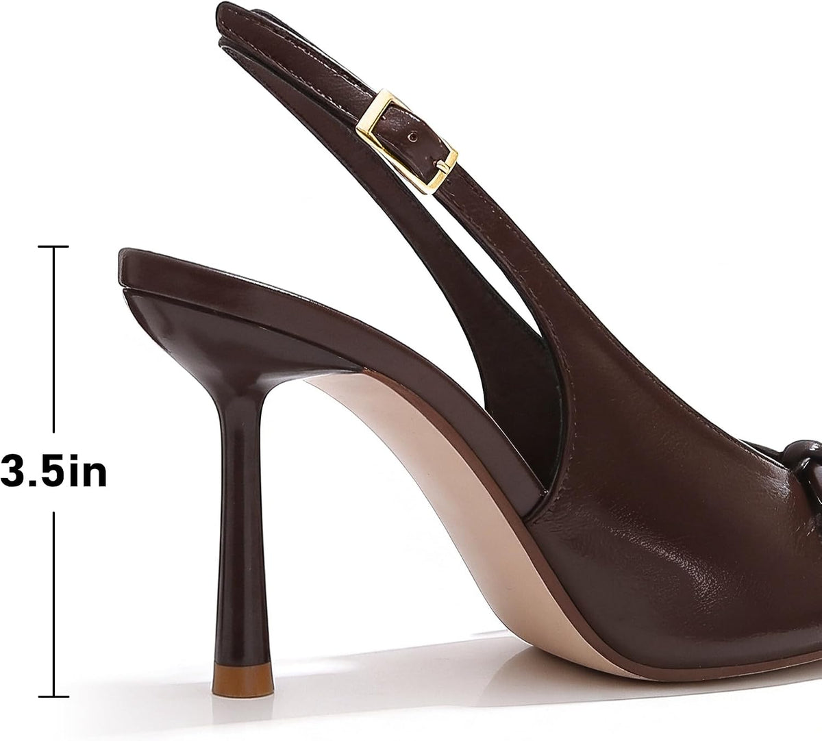Berness Women's Pointed Toe Pumps, 3.5 Inch Stiletto Slingback Heels