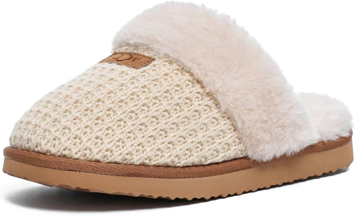 OOW Cozy House Slippers for Women with Memory Foam Fuzzy Shoes for Indoor