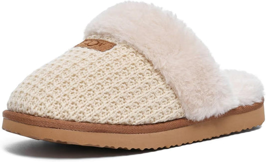 OOW Cozy House Slippers for Women with Memory Foam Fuzzy Shoes for Indoor