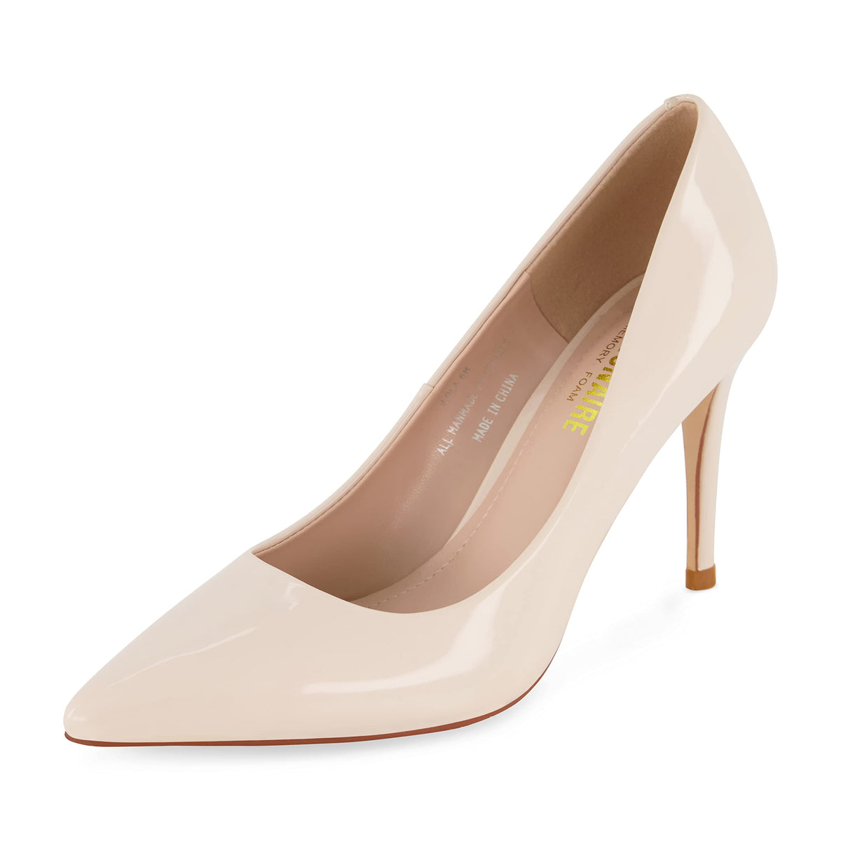 CUSHIONAIRE Lola Dress Pump Heels for Women, Classic Pointed Toe High Heels with Soft Memory Foam and Durable Outsole