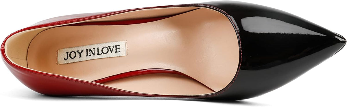 JOY IN LOVE Women's Pumps 3.5" Pointed Toe High Heels