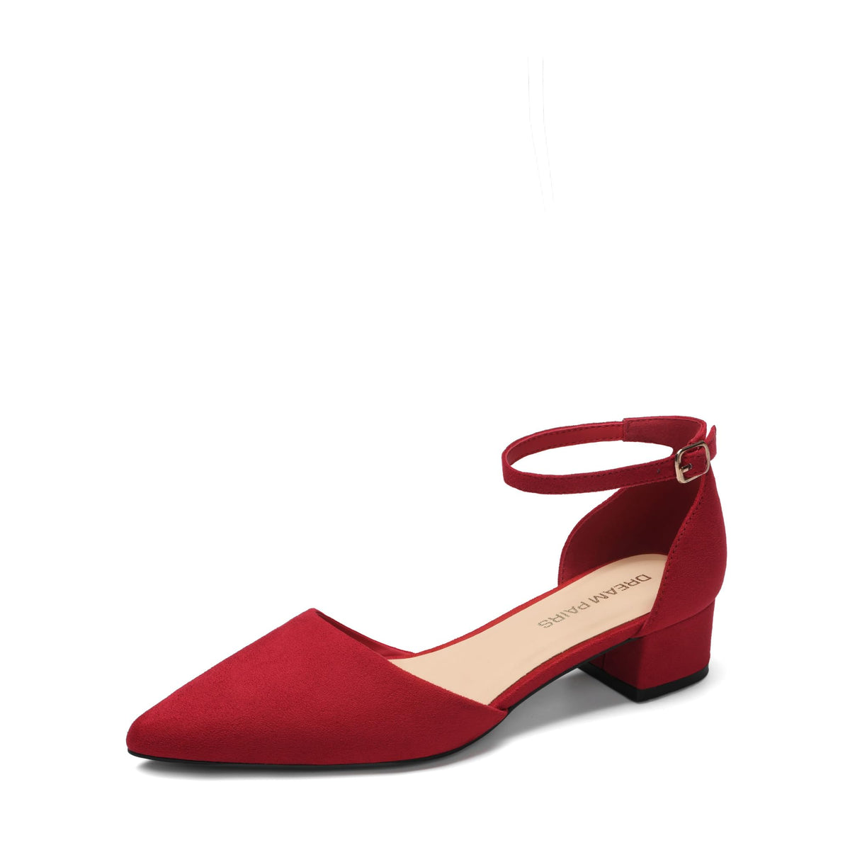 DREAM PAIRS Women's Low Heel Pointed Toe Dress Pumps