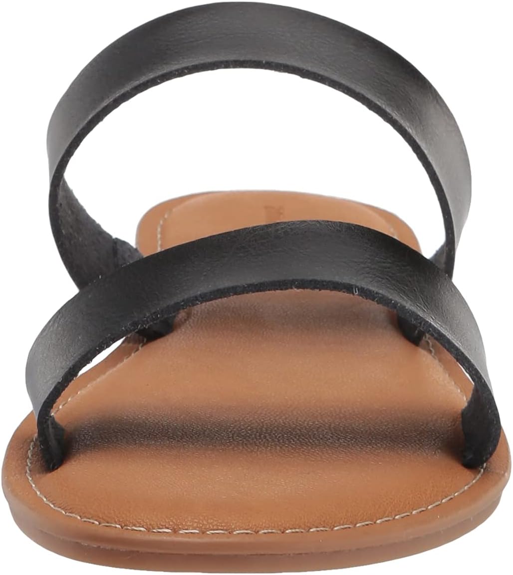 Amazon Essentials Women's Two Band Slip On Open Toe Fashion Slide Sandal