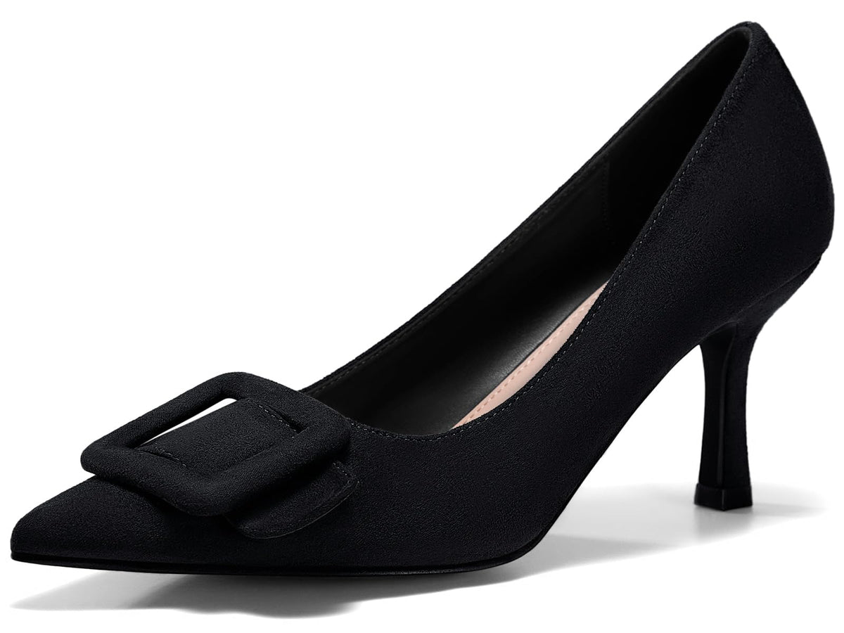 Coutgo Women's Closed Pointed Toe Pumps Stiletto High Heels Wedding Party Dress Shoes