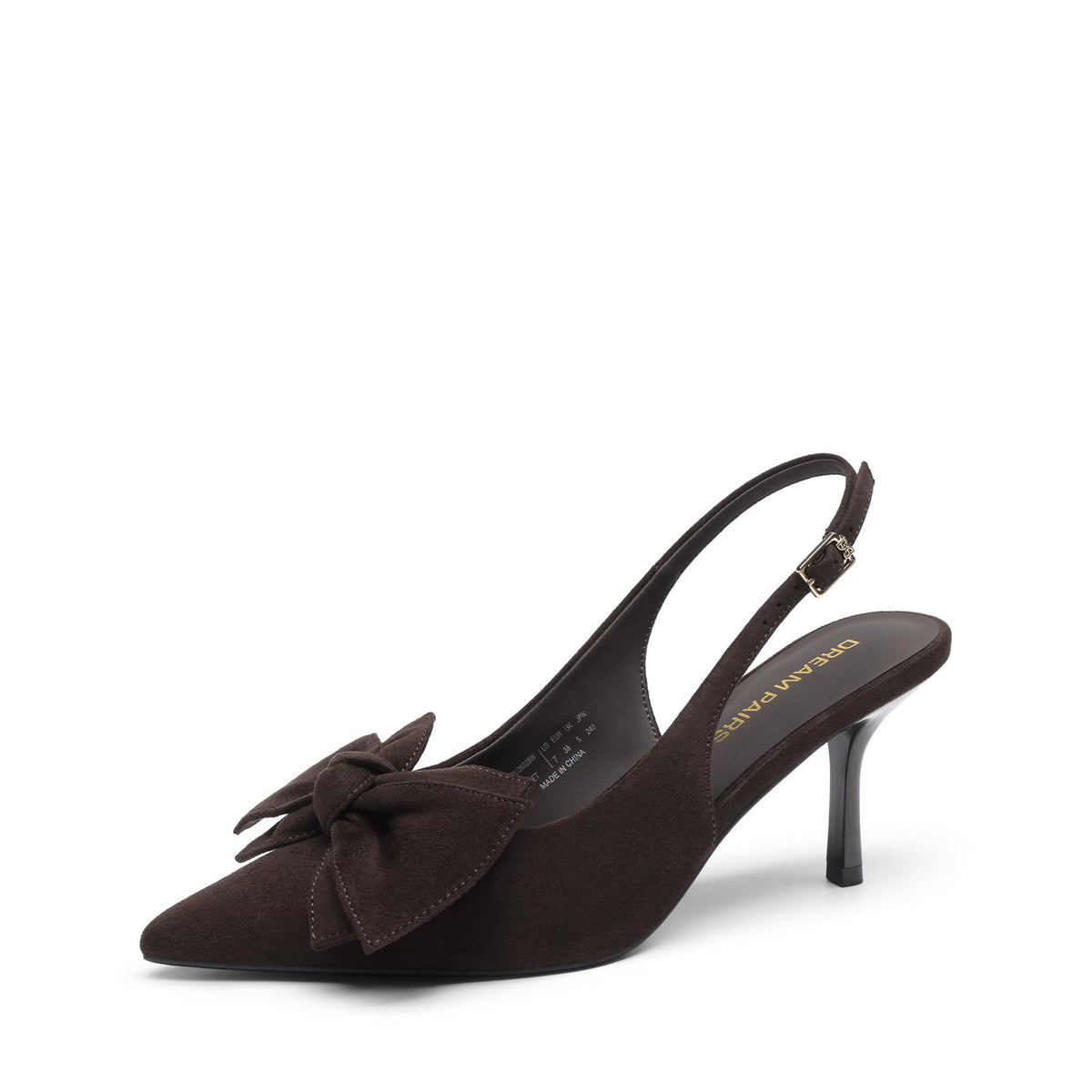 DREAM PAIRS Women's Slingback Pump Heel Shoes with Bow