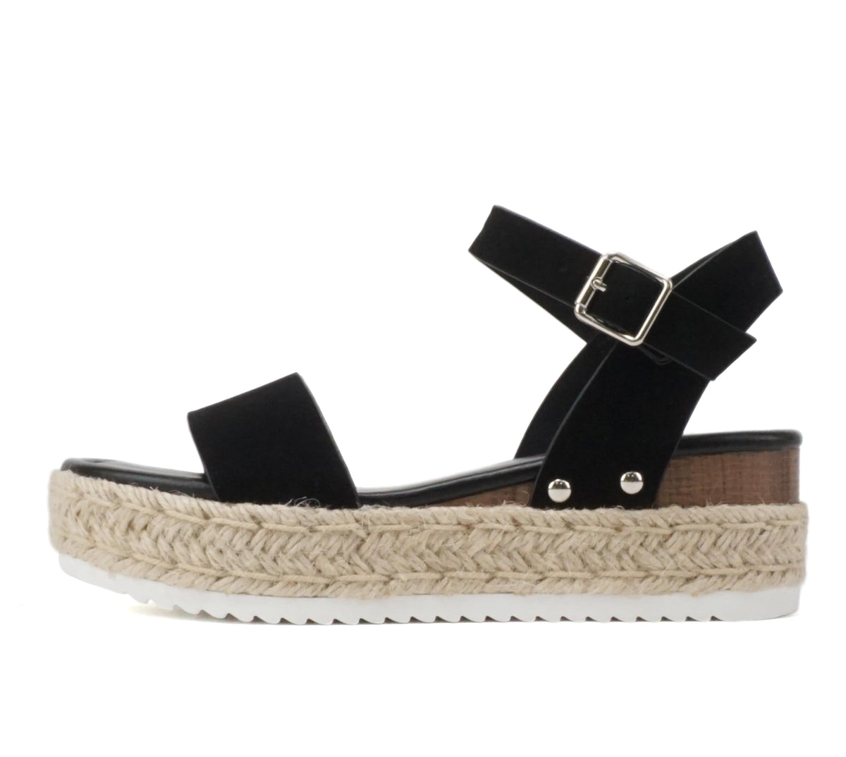 Soda CLIP ~ Women Open Toe Ankle Strap Platform Espadrille Sandal