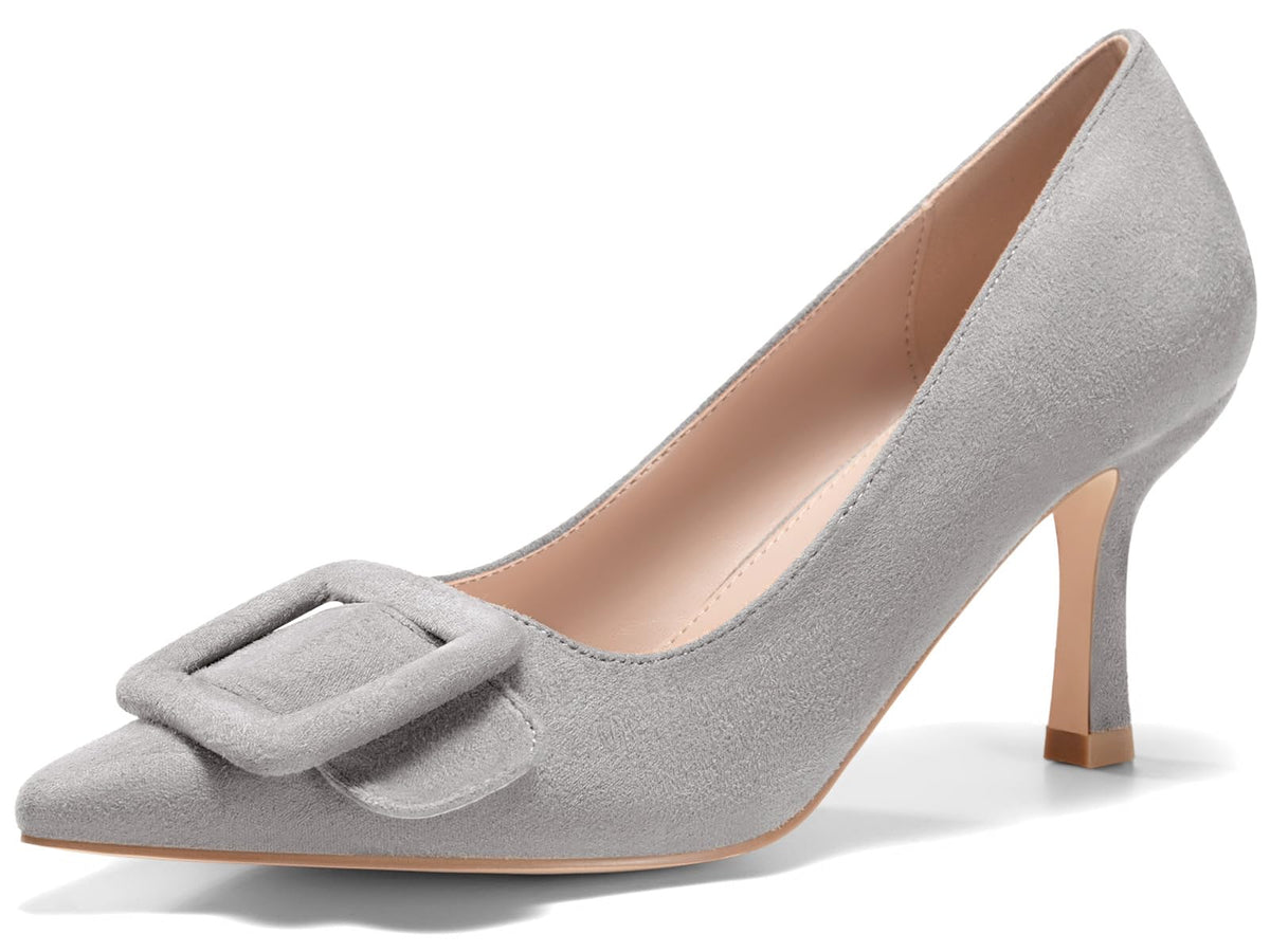 Coutgo Women's Closed Pointed Toe Pumps Stiletto High Heels Wedding Party Dress Shoes