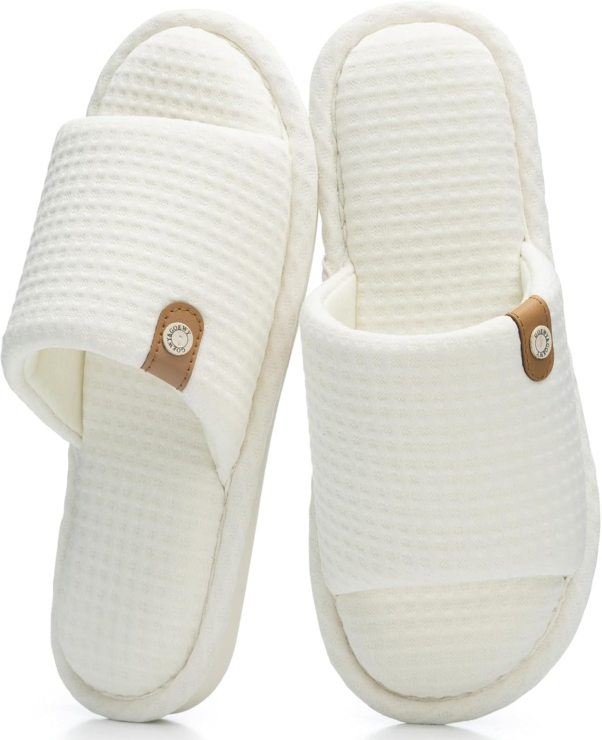 GOEWY Open Toe Slippers for Women Memory Foam House Shoes indoor outdoor