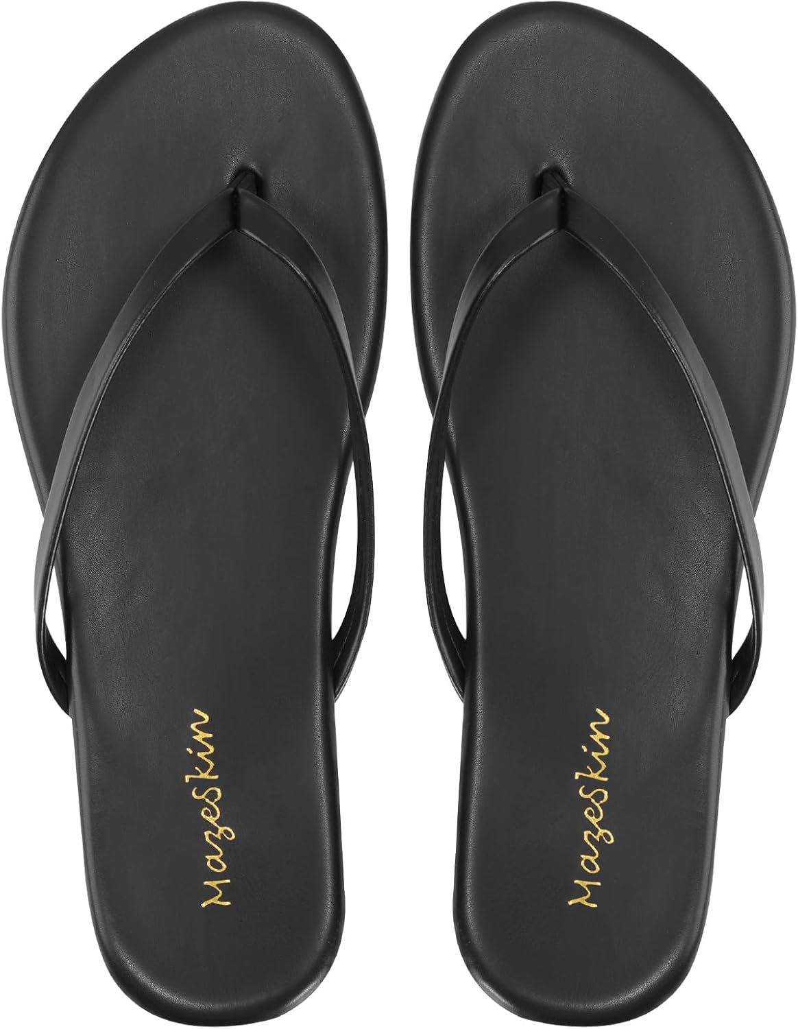 mazeskin Womens Memory Foam Flip Flops Flat Thong Sandals