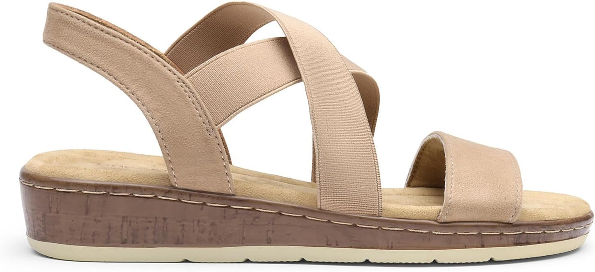 DREAM PAIRS Women's Ankle Strap Low Wedge Sandals