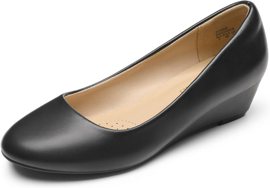 DREAM PAIRS Women's Wedge Heel Dress Pumps