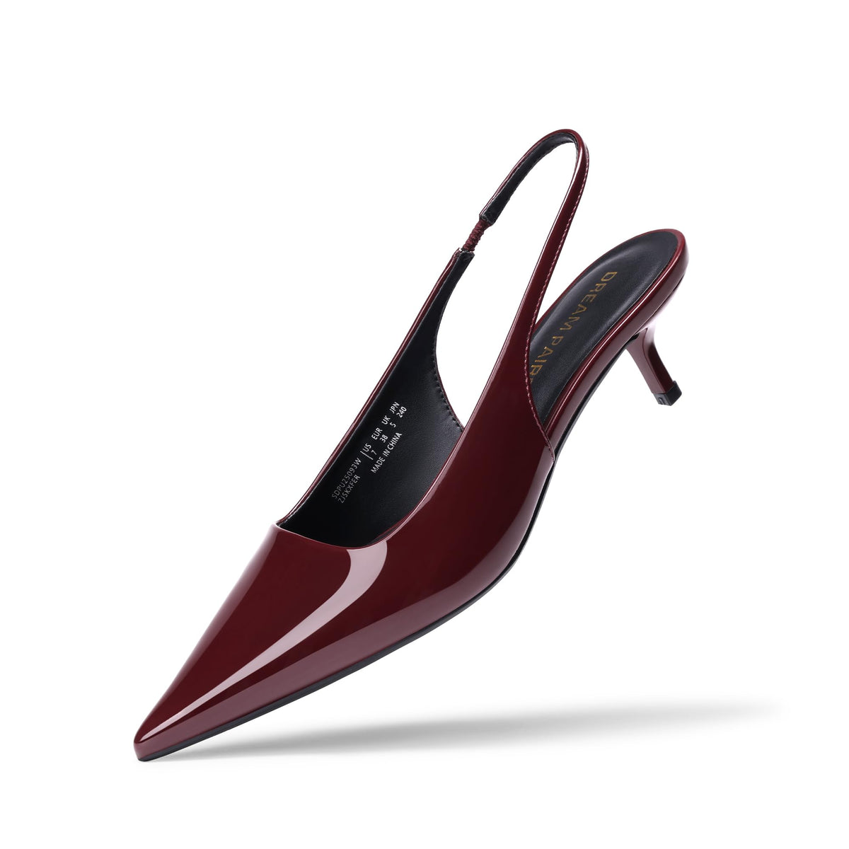 DREAM PAIRS Women's Pumps Kitten Slingback Low Closed Heels