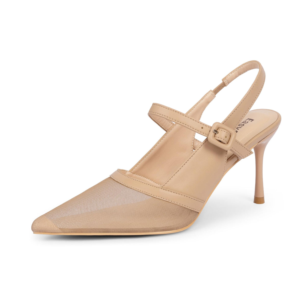 Easyfox Closed Toe Heels for Women Slingback Stiletto Dress Wedding Pumps