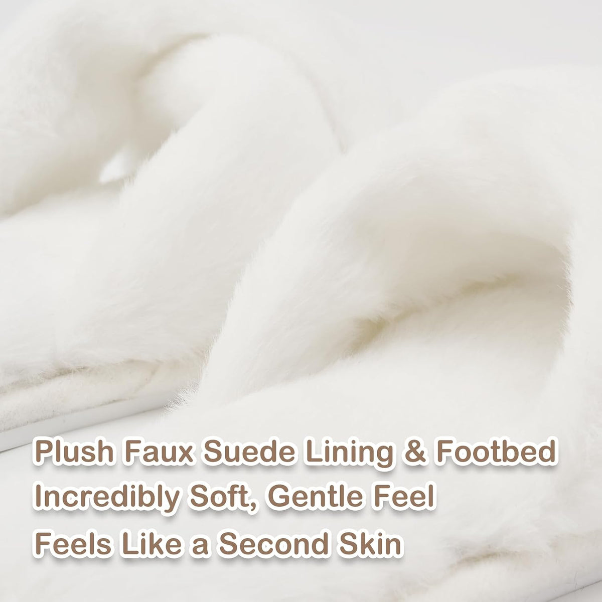 ANLUKE Women's Fuzzy Open Toe House Slippers with Memory Foam