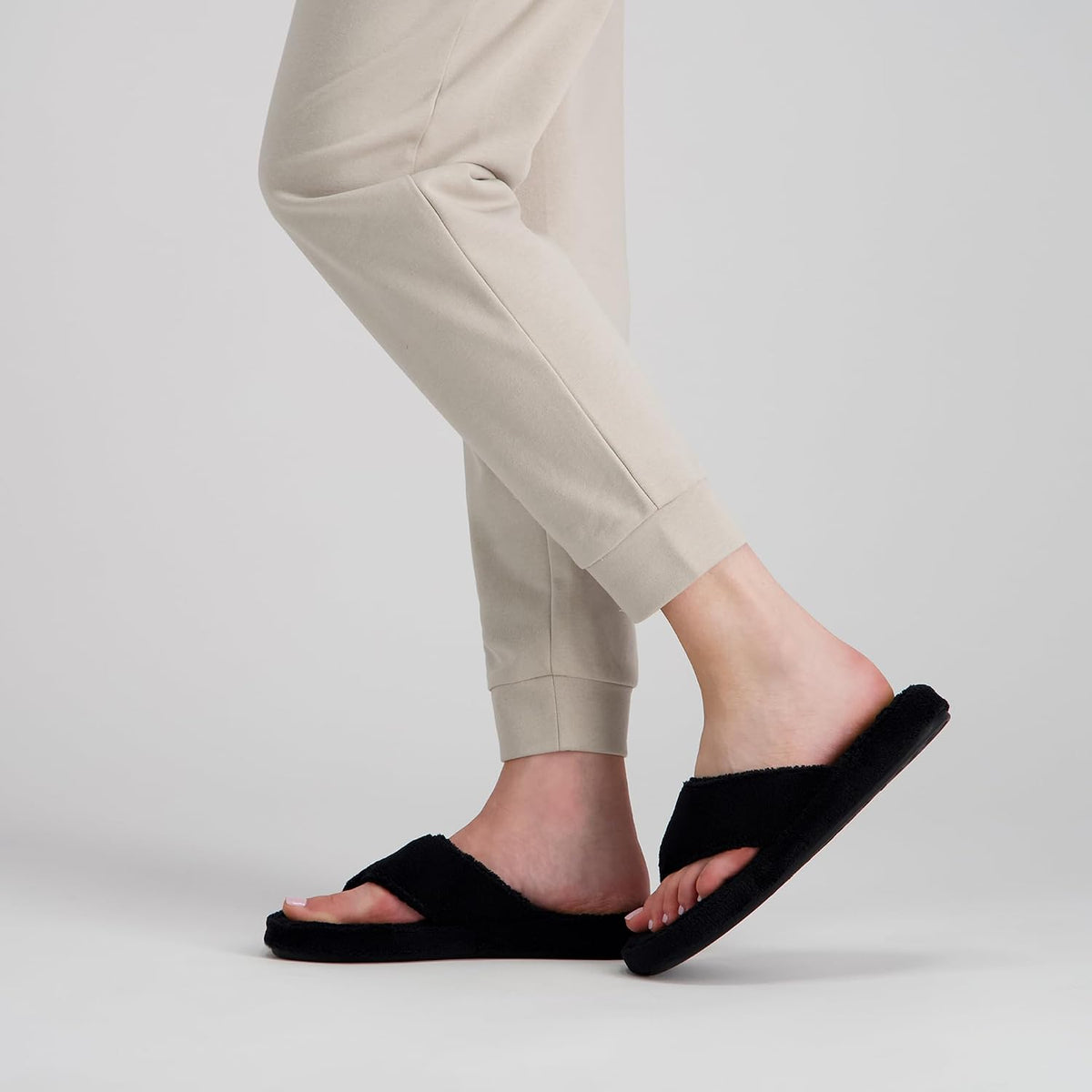 Acorn Women's Spa Thong Slippers with Cloud Contour Comfort - Arch Support and Plush Fluffy Terry Lining, Perfect for Beach, Camping, Poolside, or Bathroom Wear