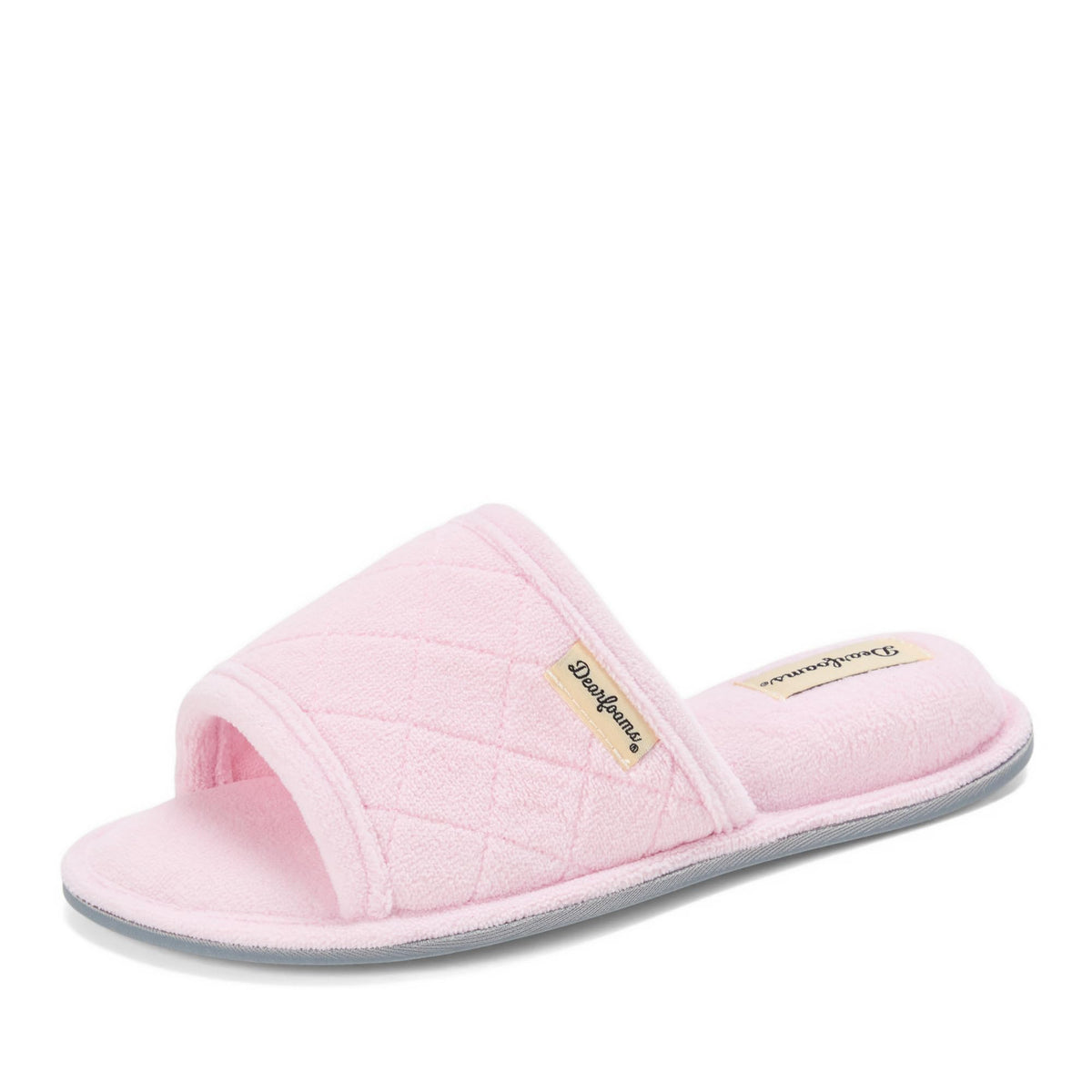 Dearfoams womens Slipper Memory Foam Summer House Shoe Beatrice Terry Slide