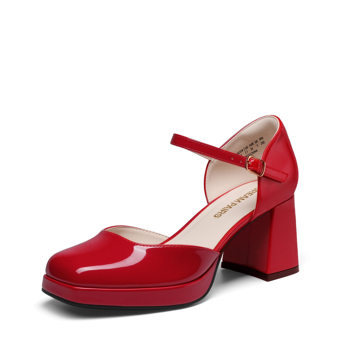 DREAM PAIRS Women's Chunky Platform Closed Toe Heels