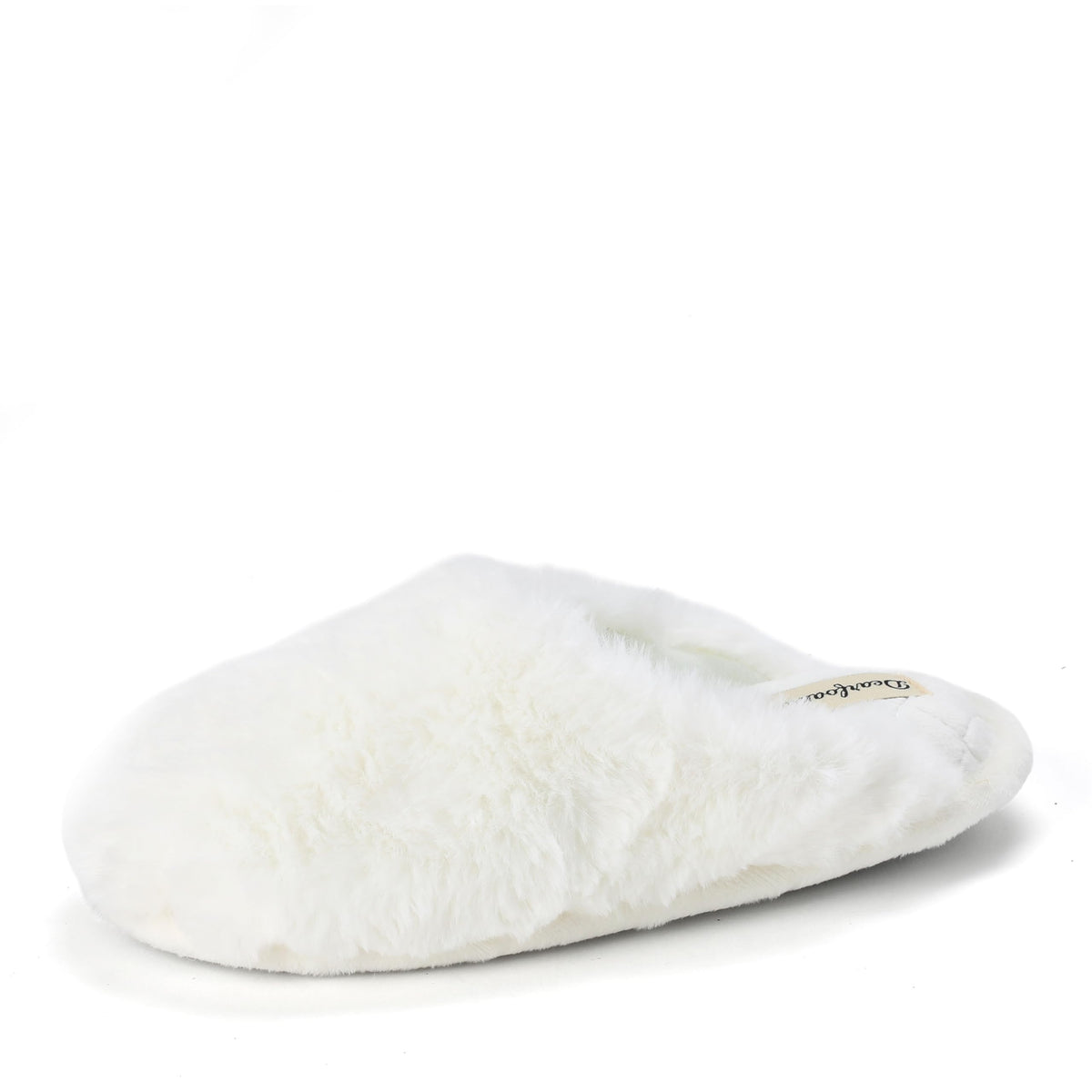 Dearfoams womens Bailey Plush Furry Scuff Slipper