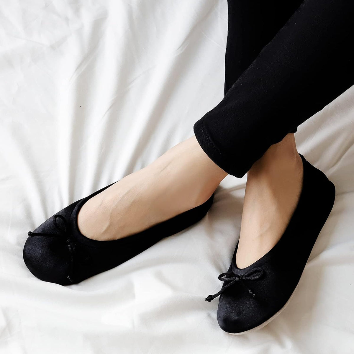 BCTEX Women's Ballerina House Slippers with Bow